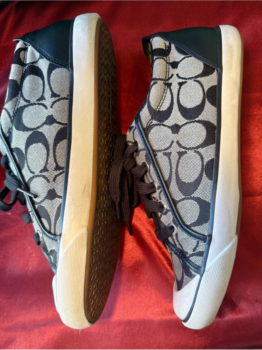 Coach Signature Canvas Sneakers - Picture 3 of 8